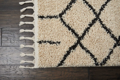 Nourison Home Moroccan Shag  Cream  Transitional