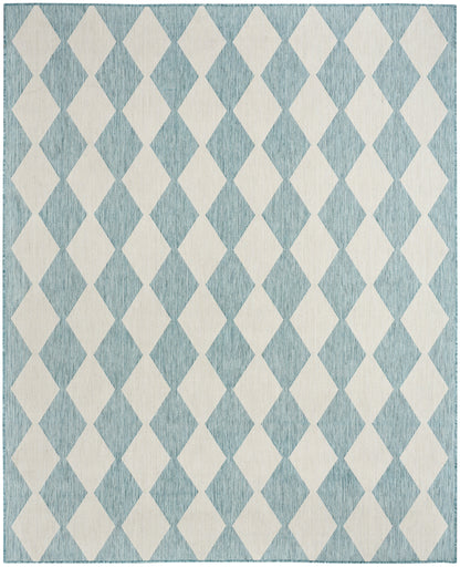 Nourison Home Positano POS04 Aqua Contemporary Power-loomed Rug