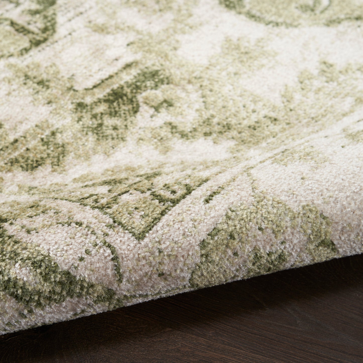 Nourison Home Astra Machine Washable  Ivory Green  Traditional