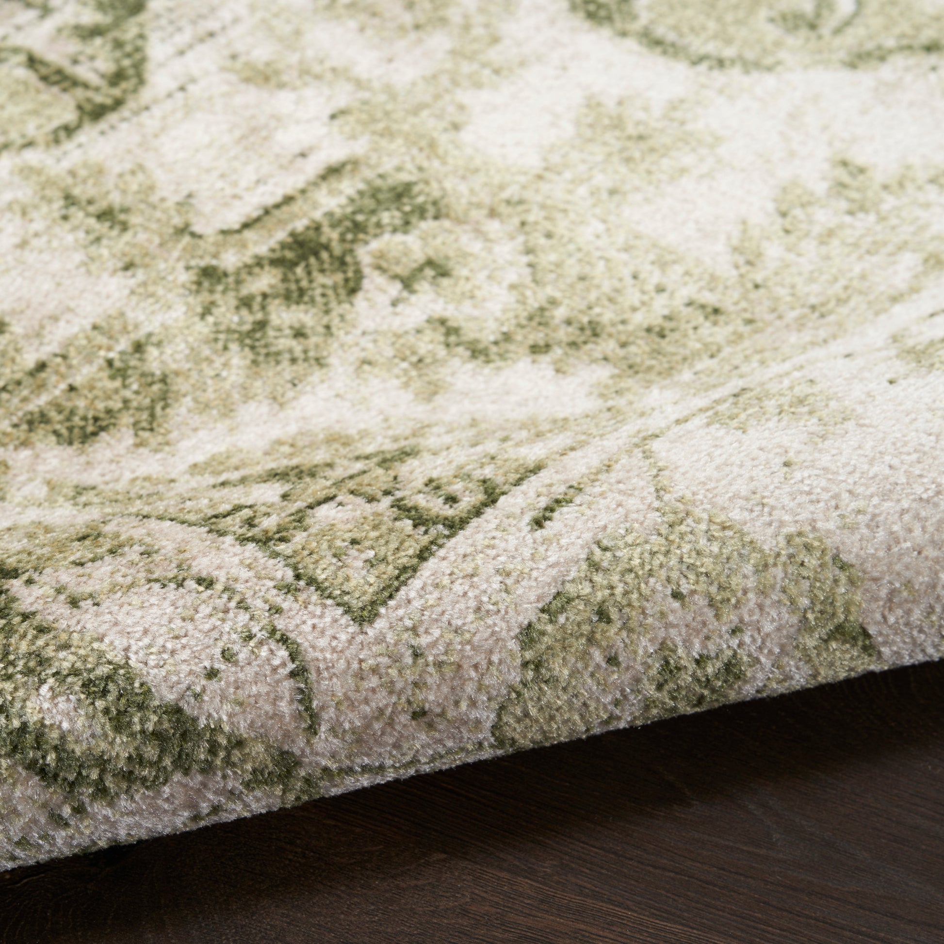 Nourison Home Astra Machine Washable  Ivory Green  Traditional