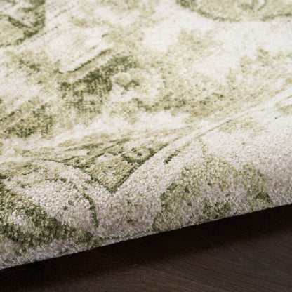 Nourison Home Astra Machine Washable  Ivory Green  Traditional