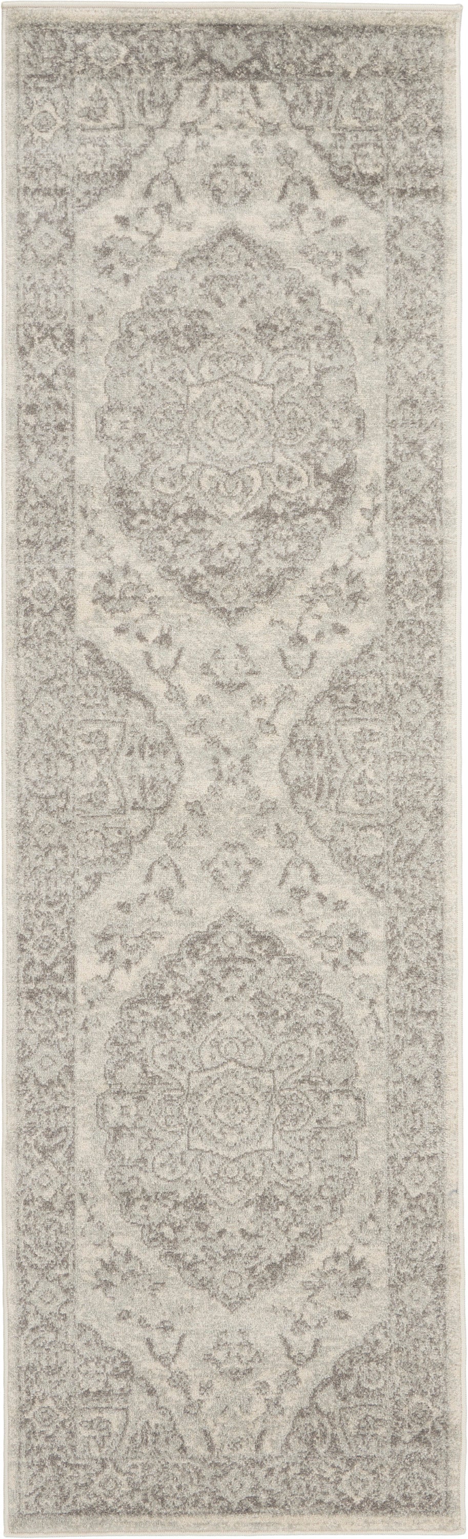 Nourison Home Tranquil TRA05 Ivory Grey Traditional Power-loomed Rug