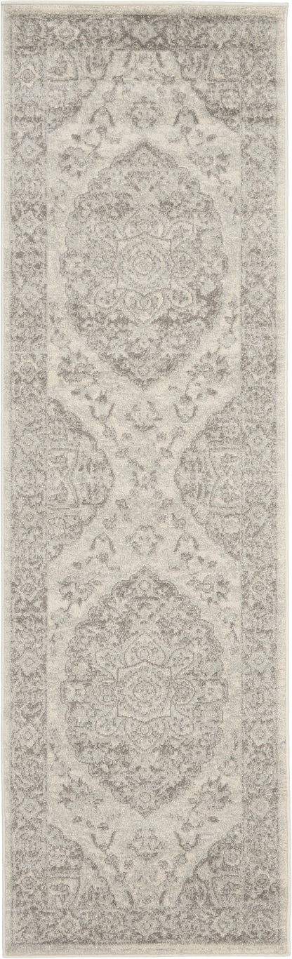 Nourison Home Tranquil TRA05 Ivory Grey Traditional Power-loomed Rug