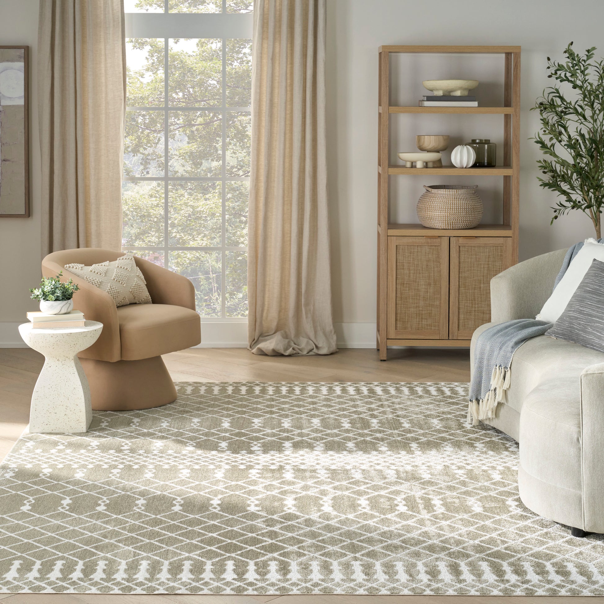 Nourison Home Astra Machine Washable  Sage  Transitional