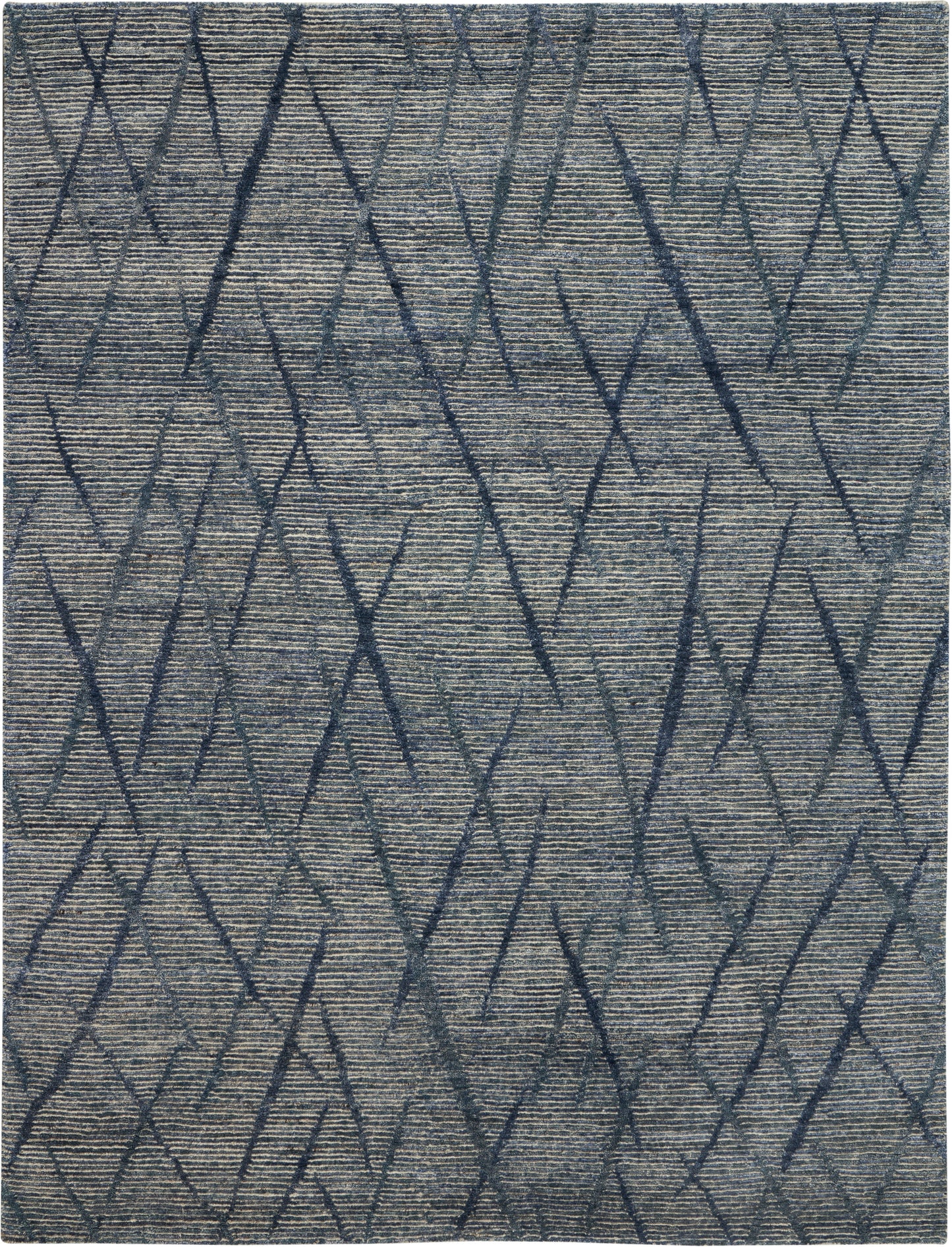Nourison Home OCEAN OCP02 Indigo Contemporary Knotted Rugs
