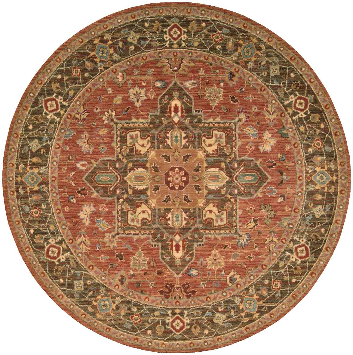 Nourison Home Living Treasures  Rust  Traditional