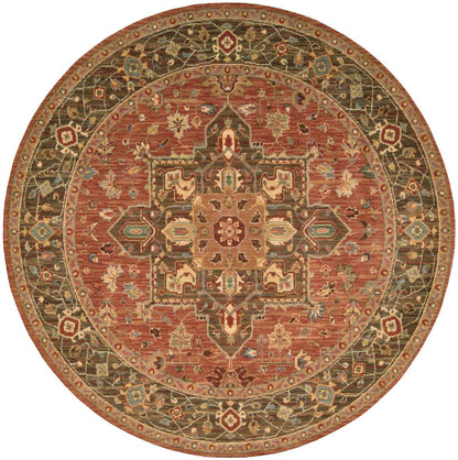 Nourison Home Living Treasures  Rust  Traditional