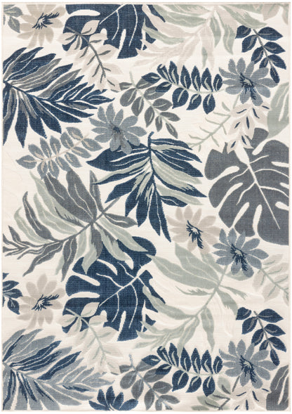 Nourison Home Suncoast SNC02 Blue Contemporary Machine Woven Rug