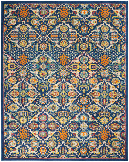 Nourison Home Allur ALR03 Navy Multicolor Transitional Power-loomed Rug