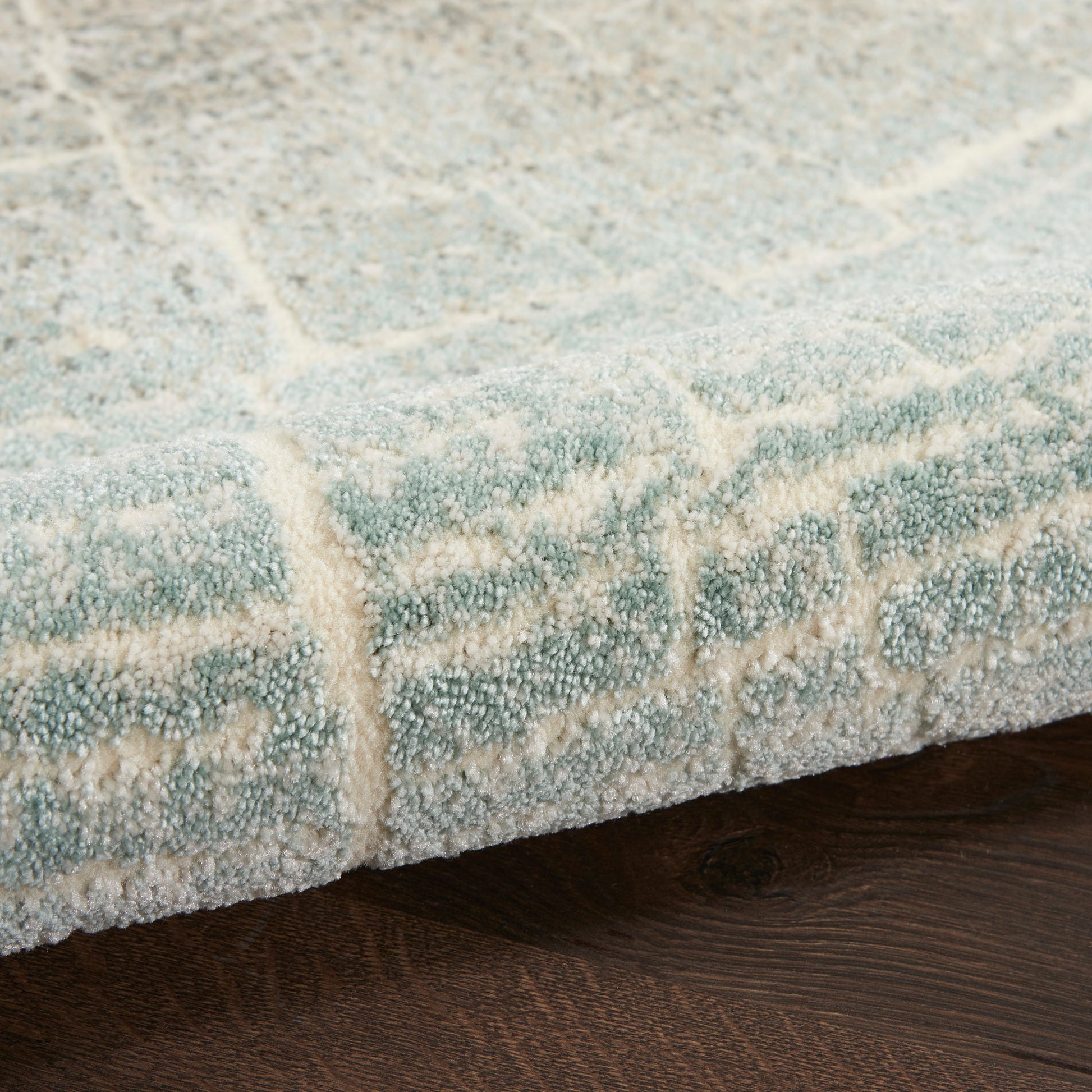 Nourison Home Marmara  Teal Grey Ivory  Contemporary