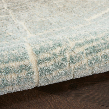 Nourison Home Marmara  Teal Grey Ivory  Contemporary