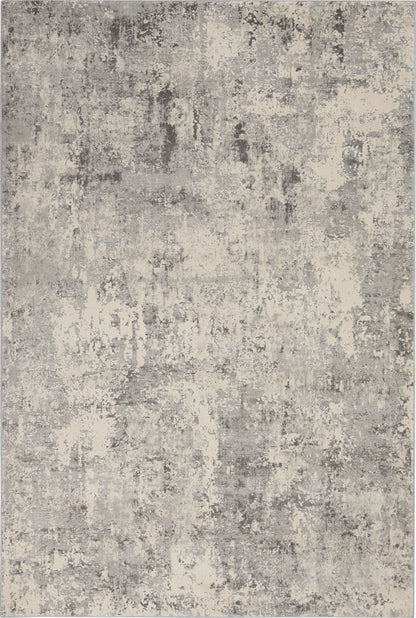 Nourison Home Rustic Textures RUS07 Grey Beige Contemporary Power-loomed Rugs