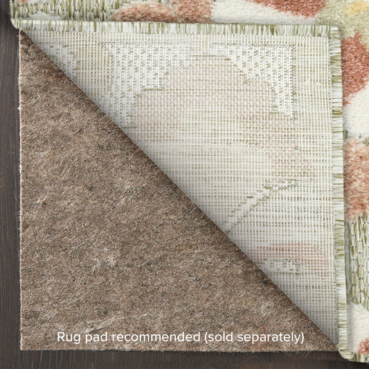 Nourison Home Aloha  Sage Rose  Contemporary