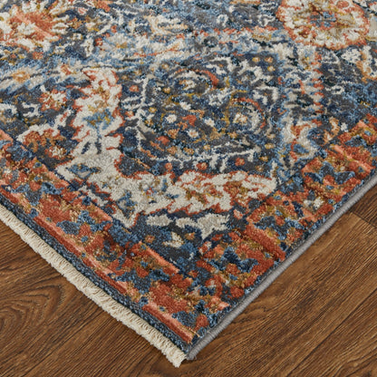 Feizy Kaia 39HRF Navy Blue Transitional/Casual/Classic Machine Woven Rug - Rugs - Feizy - Atlanta Designer Rugs