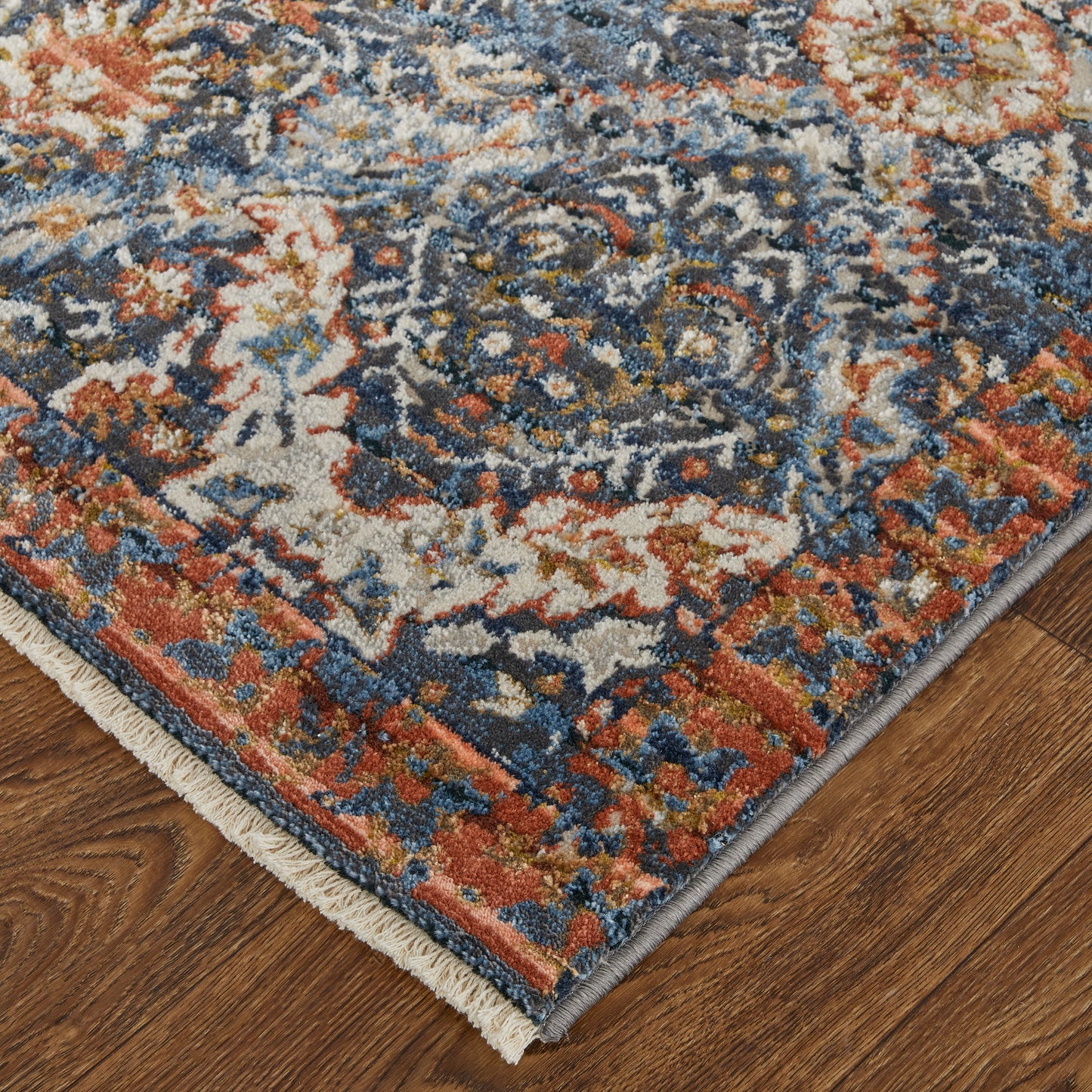 Feizy Kaia 39HRF Navy Blue Transitional/Casual/Classic Machine Woven Rug