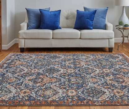 Feizy Kaia 39HRF Navy Blue Transitional/Casual/Classic Machine Woven Rug - Rugs - Feizy - Atlanta Designer Rugs
