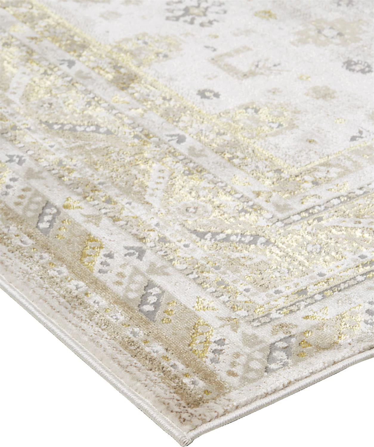 Feizy Aura 3738F Gold Beige Modern/Vintage/Classic Machine Woven