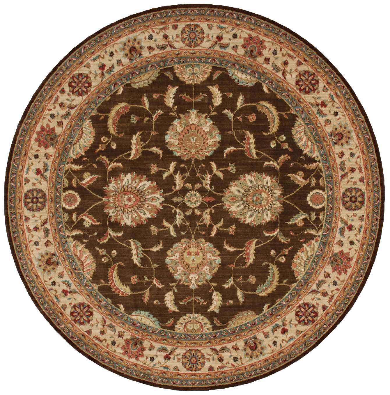 Nourison Home Living Treasures LI04 Brown Traditional Loom-woven Rug
