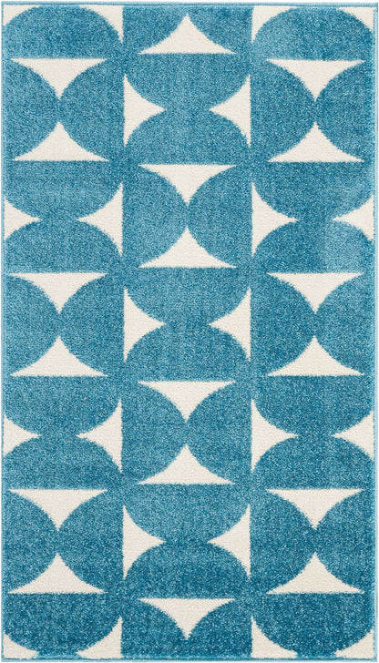Nourison Home Harper DS301 Blue Contemporary Power-loomed Rug