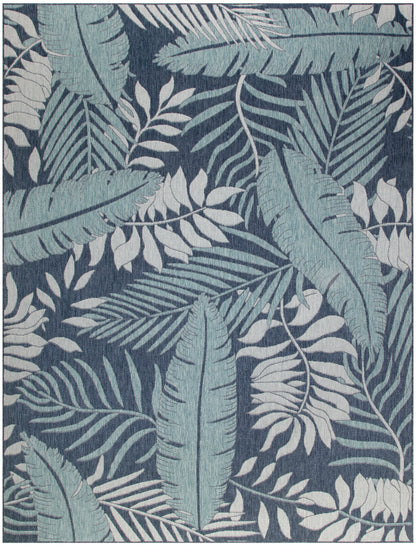 Nourison Home Garden Oasis GOA02 Navy Contemporary Power-loomed Rug