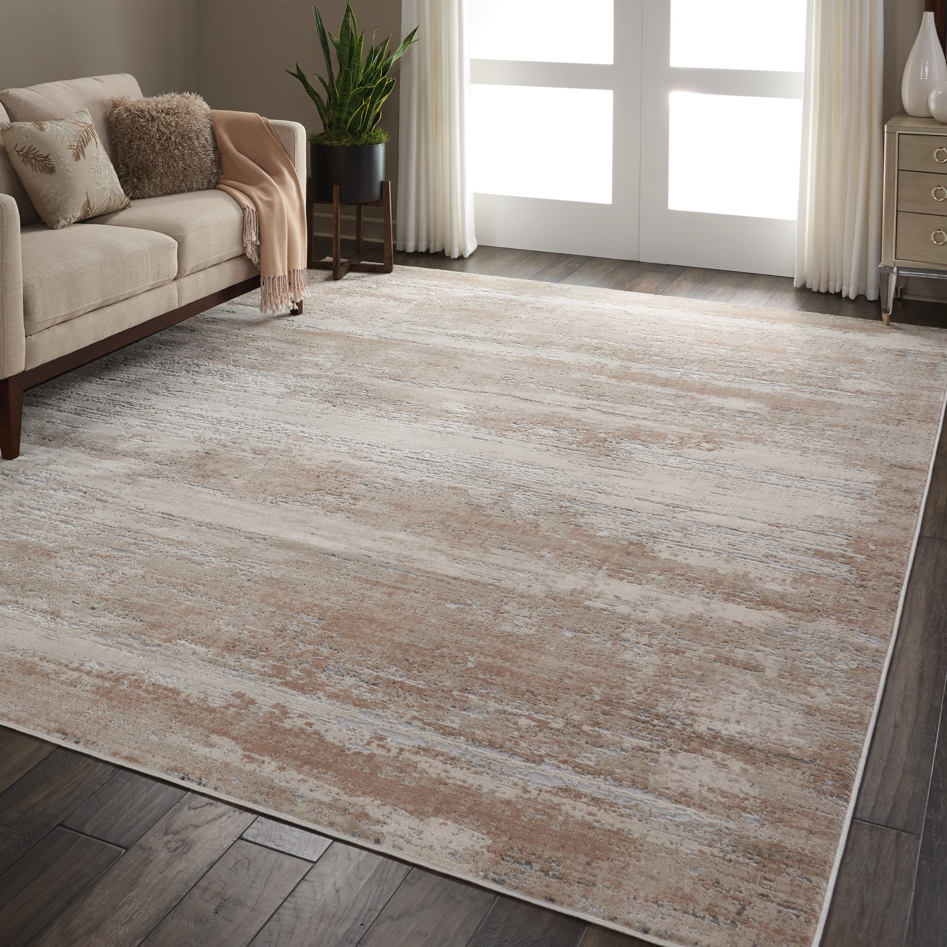 Nourison Home Rustic Textures  Beige  Contemporary