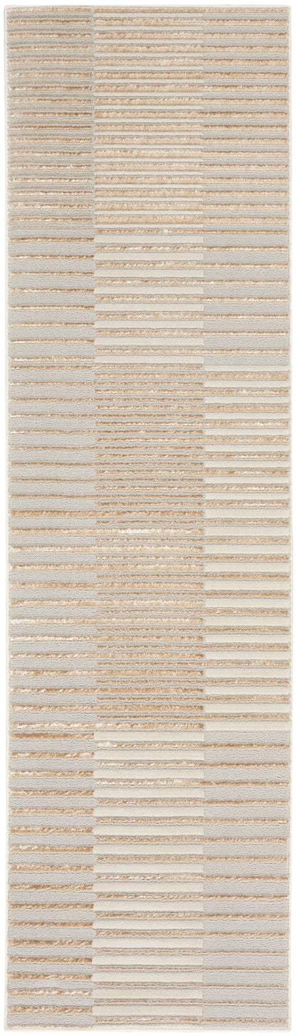Nourison Home Splash BSK04 Beige Silver Contemporary Power-loomed Rug