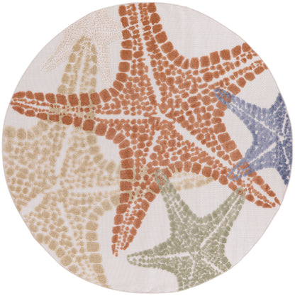 Nourison Home Aloha ALH28 Ivory Multicolor Contemporary Power-loomed Rugs