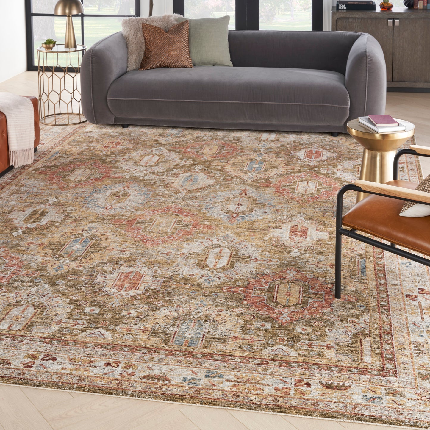 Nourison Home Sahar  Green  Traditional