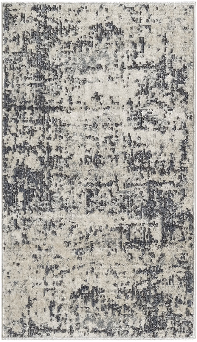 Nourison Home Quarry QUA17 Ivory Grey Contemporary Power-loomed Rugs