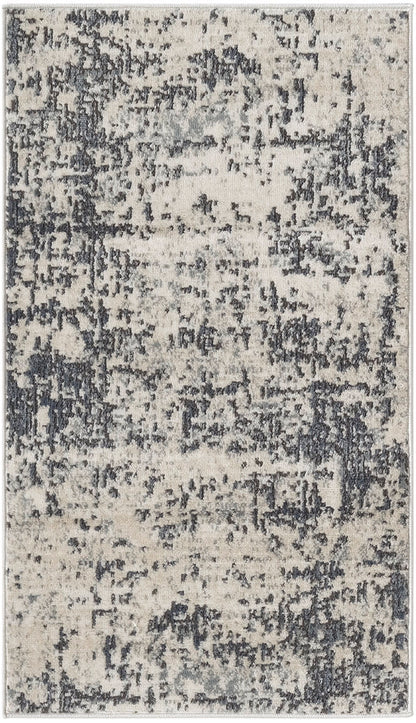 Nourison Home Quarry QUA17 Ivory Grey Contemporary Power-loomed Rugs