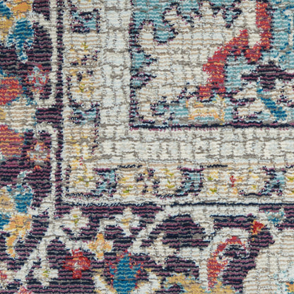 Nourison Home Ankara Global  Teal Multicolor  Traditional