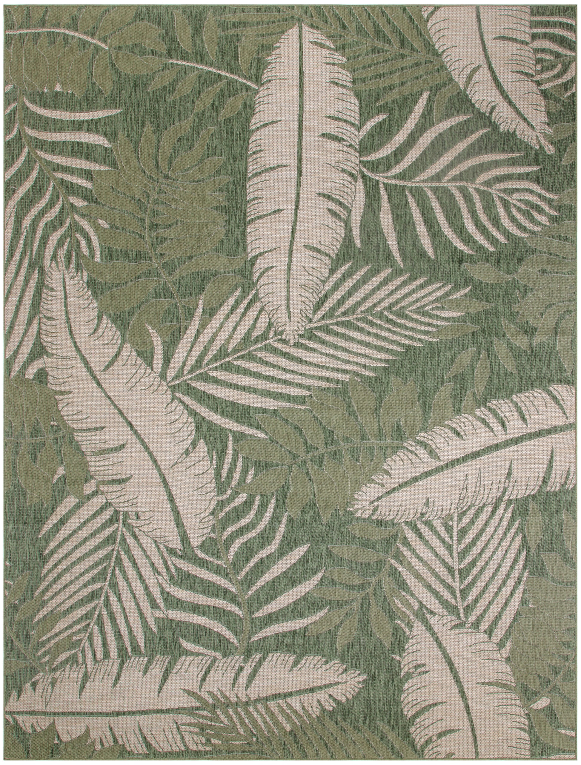 Nourison Home Garden Oasis  Green Ivory  Contemporary