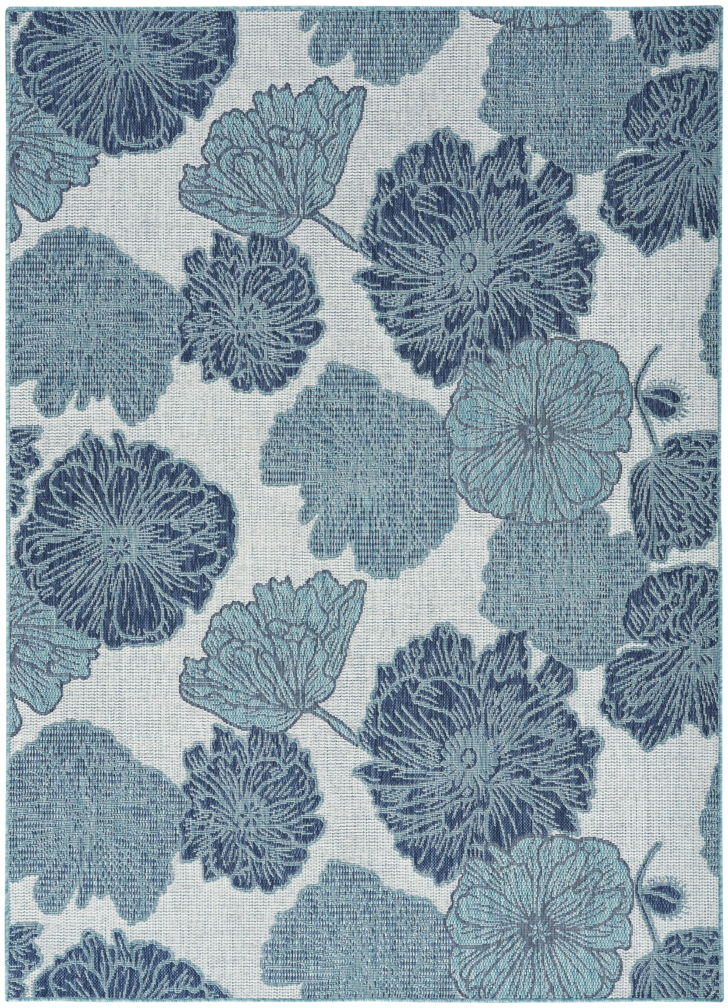 Nourison Home Garden Oasis GOA04 Blue Contemporary Power-loomed Rug