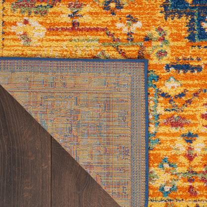 Nourison Home Allur  Orange Multicolor  Transitional