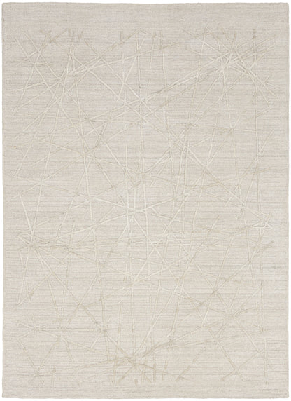 Calvin Klein CK044 Wander WND01 Ivory Grey Contemporary Hand Woven Rug
