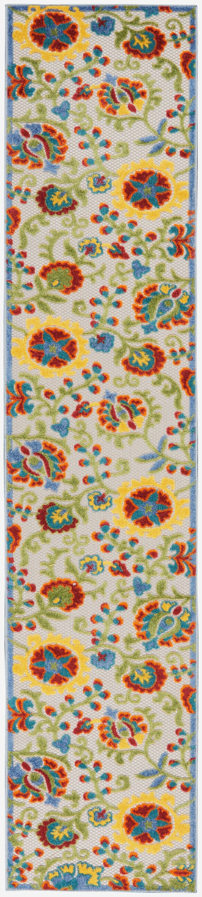 Nourison Home Aloha ALH17 Ivory Multicolor Contemporary Power-loomed Rugs
