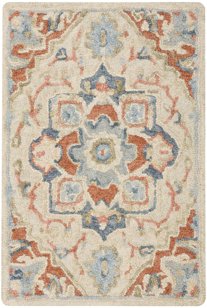 Nourison Home Maison MSO06 Ivory Rust Traditional Hand Tufted Rug