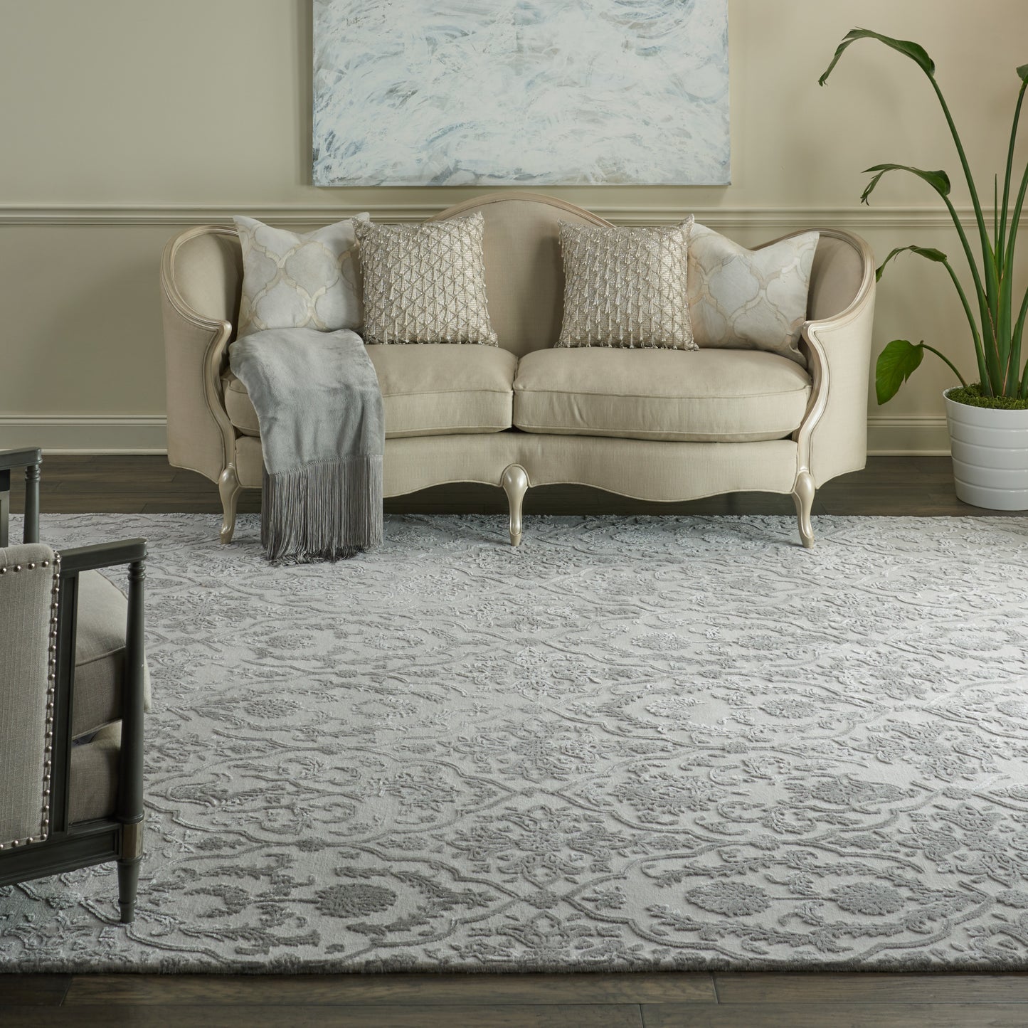 Nourison Home Opaline  Taupe  Transitional