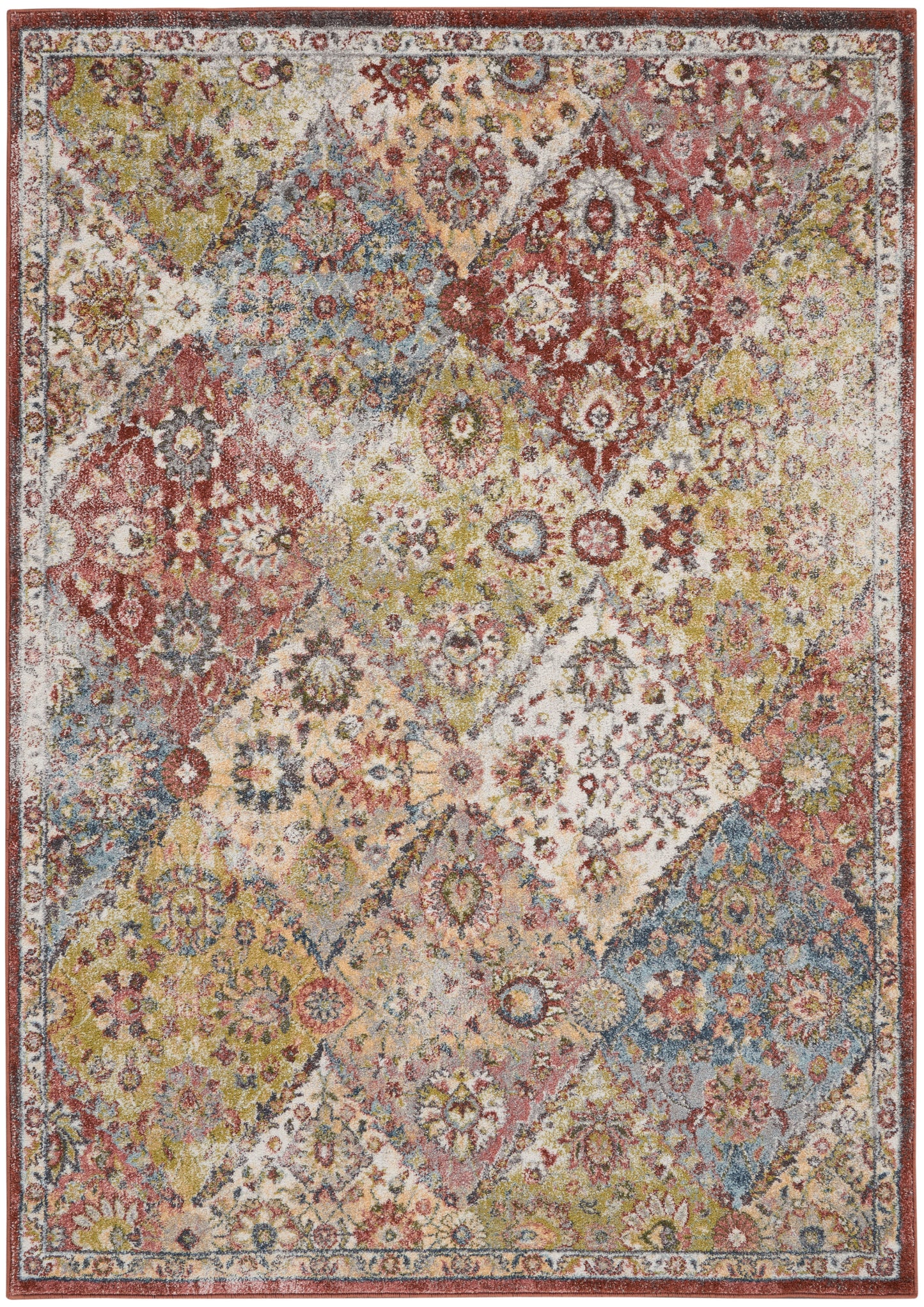 Nourison Home Soraya SOR01 Terracotta Multicolor Transitional Power-loomed Rug