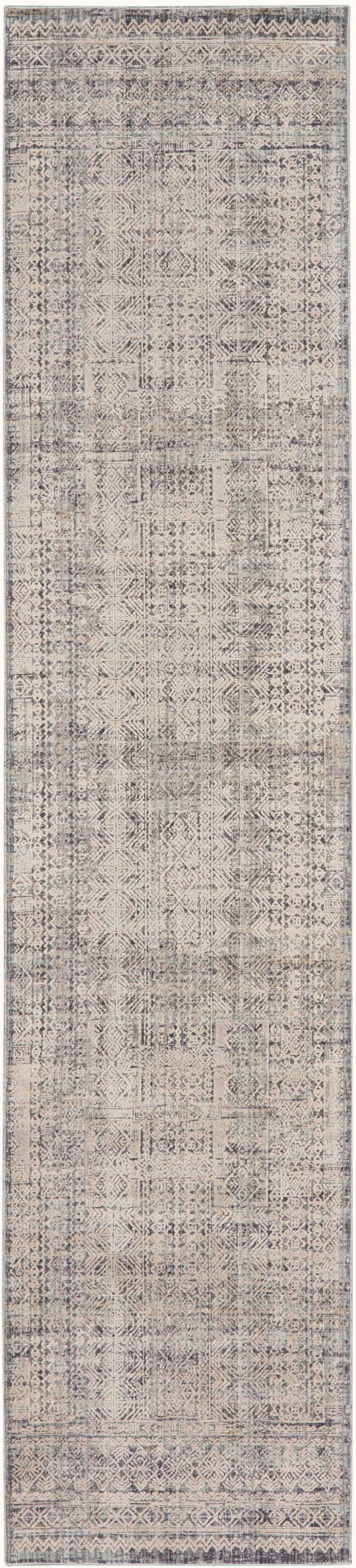 Nourison Home Lynx LNX06 Ivory Blue Transitional Power-loomed Rug