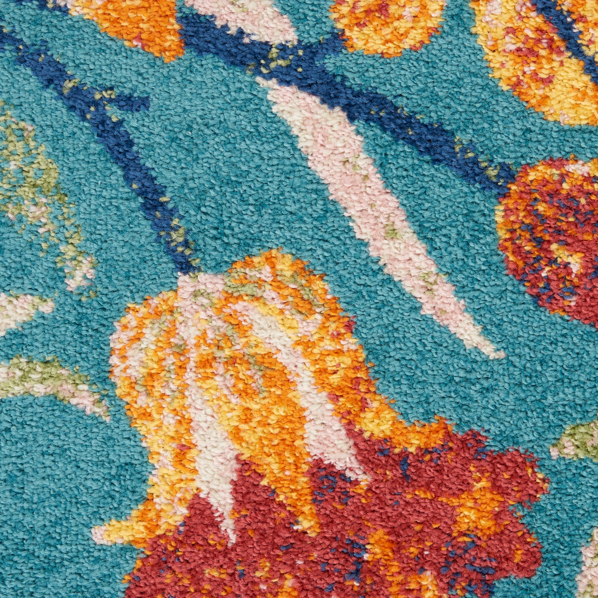 Nourison Home Allur  Turquoise Multicolor  Contemporary