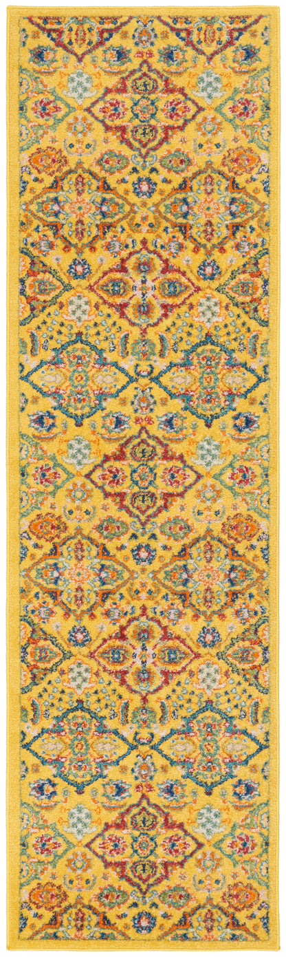 Nourison Home Allur ALR03 Yellow Multicolor Transitional Power-loomed Rug