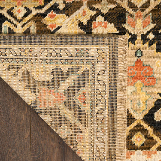 Nourison Home Antique Bloom  Mocha Multicolor  Traditional