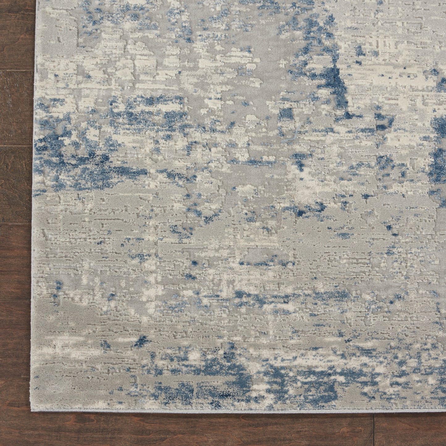 Nourison Home Rustic Textures  Ivory Blue  Contemporary