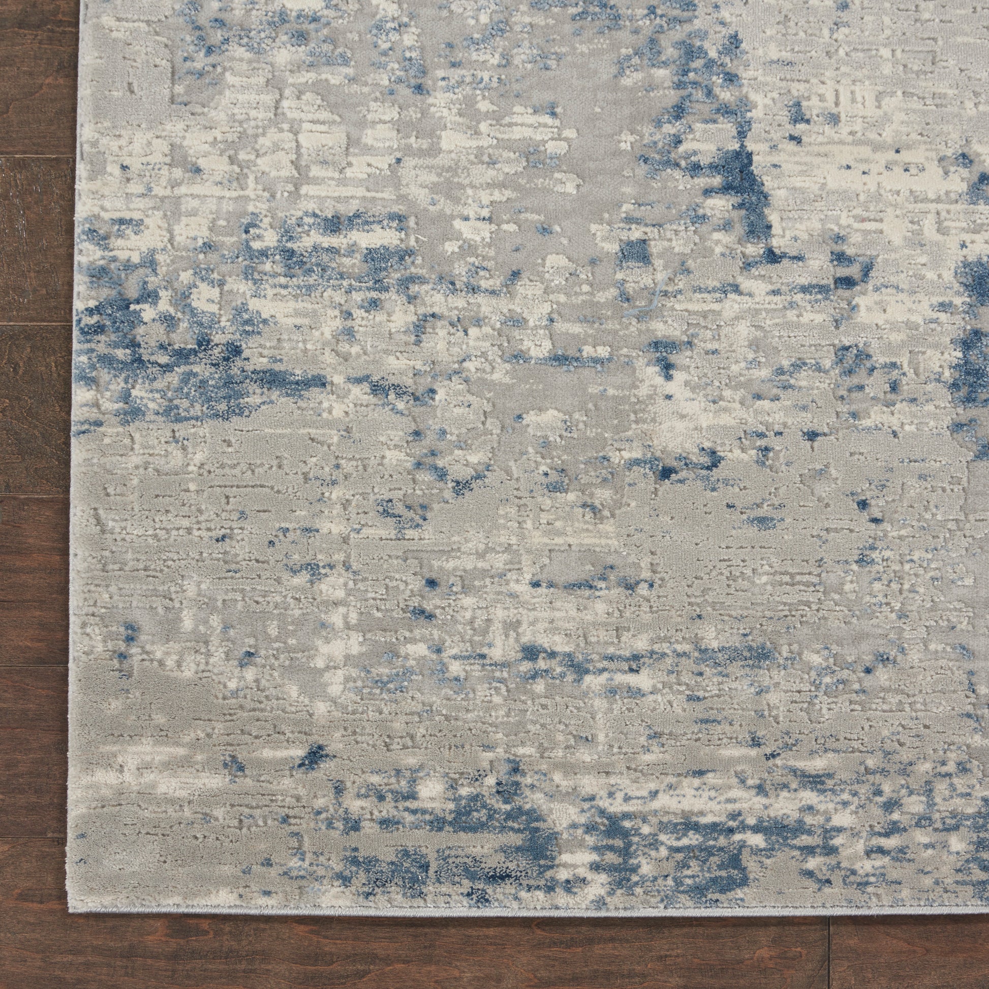 Nourison Home Rustic Textures  Ivory Blue  Contemporary