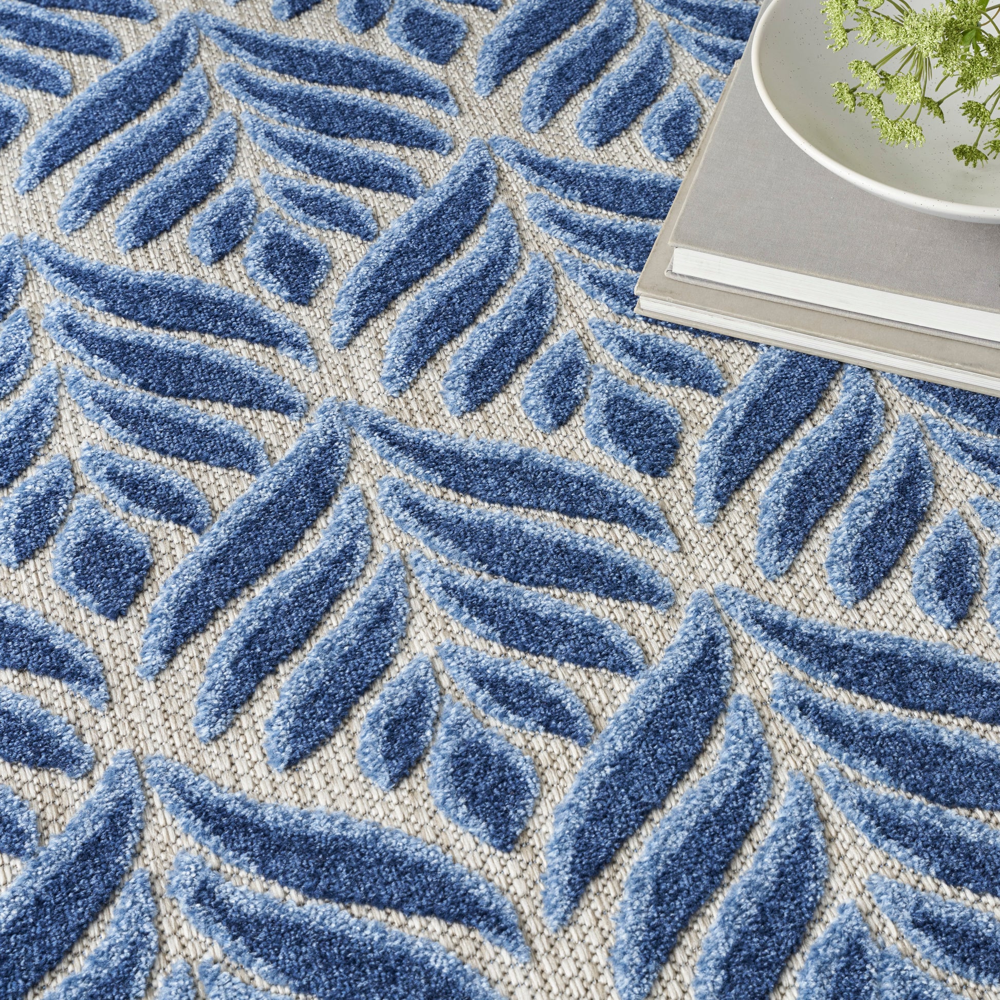 Nourison Home Aloha  Blue  Contemporary