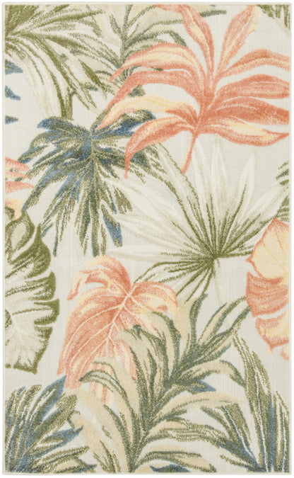 Nourison Home Aloha ALH43 Ivory Green Contemporary Power-loomed Rugs
