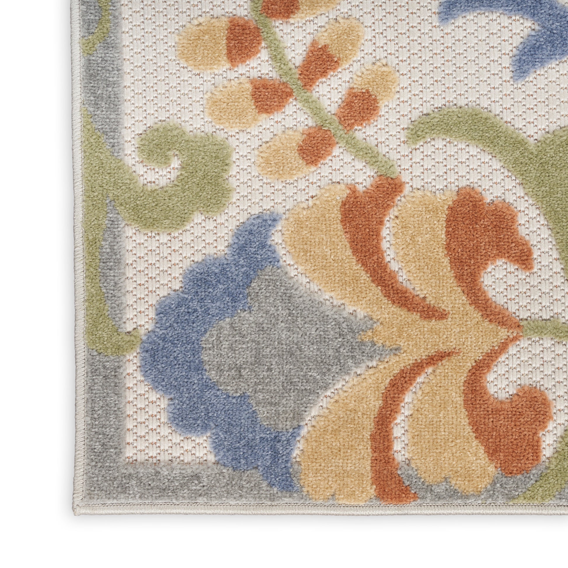 Nourison Home Aloha  Ivory Blue  Contemporary