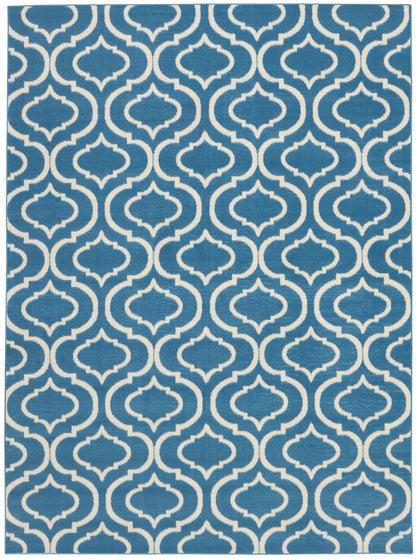 Nourison Home Jubilant JUB19 Blue Transitional Power-loomed Rug