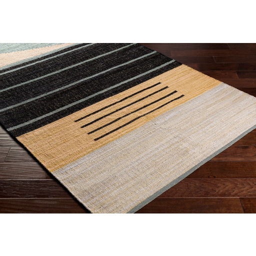 Surya Fulham FHM-2301 Black Modern Woven Rug